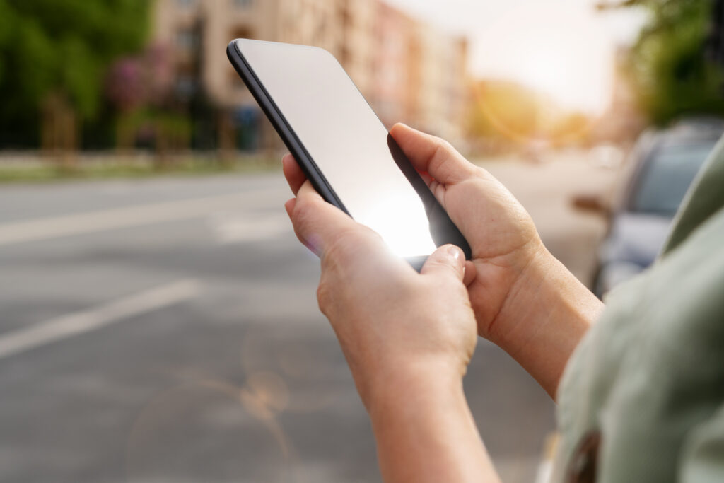 A person on their phone.