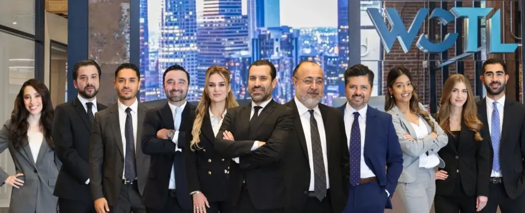 A row of WCTL attorneys standing side by side.